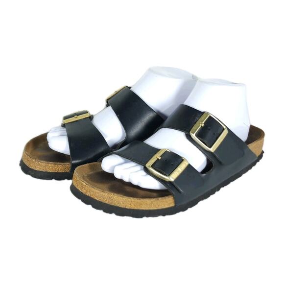 BIRKENSTOCK Women's Arizona EU40 US9N Birko-Flor Black SoftFB Slide Sandals - Picture 1 of 16